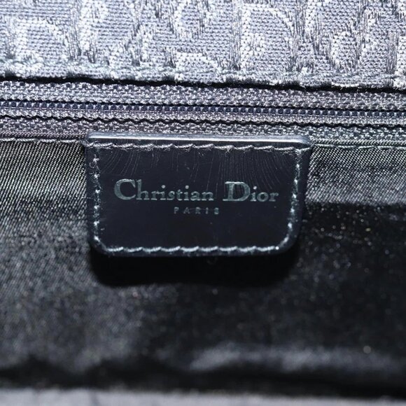 Christian Dior Trotter Canvas Shoulder Bag Black Silver Auth hk2968V - Picture 11 of 16